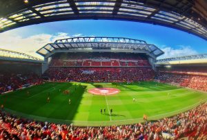 Anfield football stadium - By Ruaraidh Gillies - The revamped Main Stand Anfield