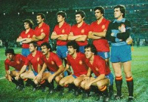 equipaciones de fútbol históricas - selección española años 80