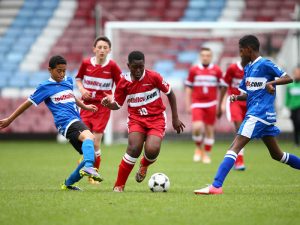 Match play at the High Performance Football Academy in England