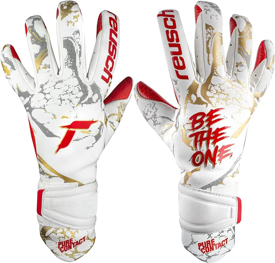 Reusch Pure Contact Gold goalkeeper gloves from Decathlon