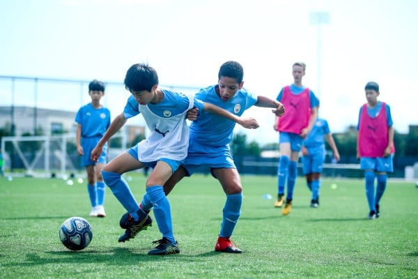 Training at Manchester City Camp